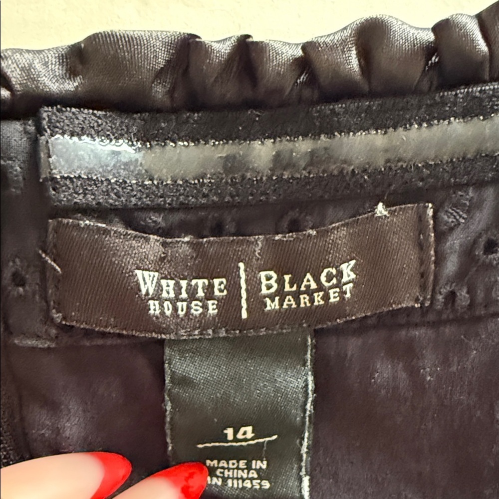 Vintage White House Black Market ,  Black Strapless Top 14 - Picture 4 of 11